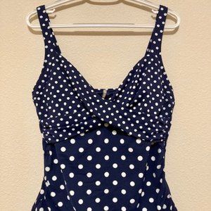 Lands' End Women's V-Neck Wrap Underwire Tankini Swimsuit Top